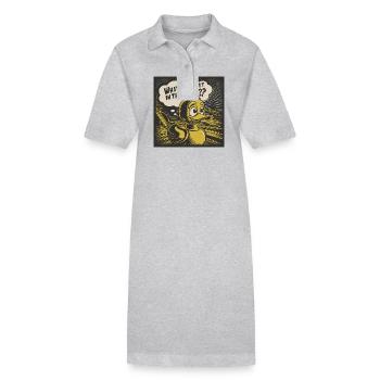 Nachdenkliche Gelbe Plastikente Ente Statement - Stanley/Stella Frauen Bio-Polokleid PAIGER - Grau meliert - Vorne