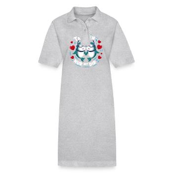 Tauchen zu zweit nur mit Dir lustige Seehunde - Stanley/Stella Frauen Bio-Polokleid PAIGER - Grau meliert - Vorne