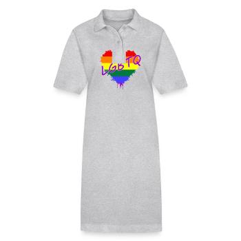 LGBTQ, CSD, Love is Love - Stanley/Stella Frauen Bio-Polokleid PAIGER - Grau meliert - Vorne