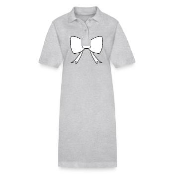 schleife symbol form - Stanley/Stella Frauen Bio-Polokleid PAIGER - Grau meliert - Vorne