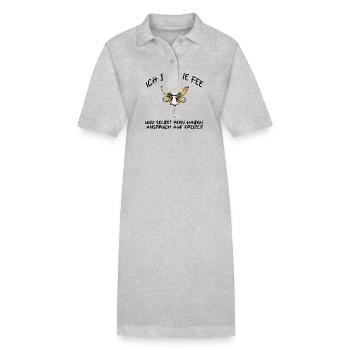 ICH BIN EINE FEE - Stanley/Stella Frauen Bio-Polokleid PAIGER - Grau meliert - Vorne