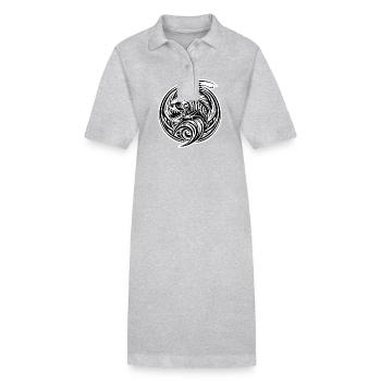 Symbolik von Stammestätowierungen - Stanley/Stella Frauen Bio-Polokleid PAIGER - Grau meliert - Vorne