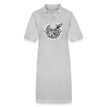 tribal tattoos - Stanley/Stella PAIGER Organic Women’s Polo Dress - heather grey - Front