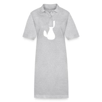 Symbole animal chien animaux animaux de compagnie - Robe polo bio PAIGER Stanley/Stella Femme - gris chiné - Devant