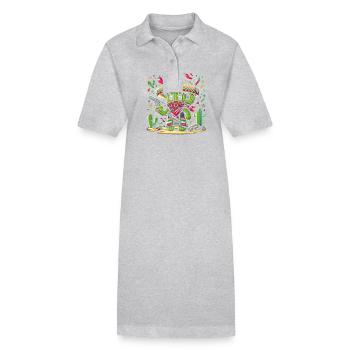 Cactus Bandido - Stanley/Stella PAIGER Organic Women’s Polo Dress - heather grey - Front