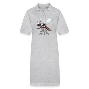 Mosquito - Stanley/Stella PAIGER Organic Women’s Polo Dress - heather grey - Front