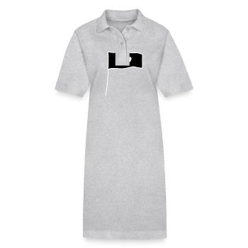 Drapeau Coeur Amour Symbole Forme - Robe polo bio PAIGER Stanley/Stella Femme - gris chiné - Devant