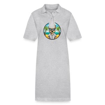 Lunettes de soleil Braque Saint Germain Dog Breed Cartoon - Robe polo bio PAIGER Stanley/Stella Femme - gris chiné - Devant
