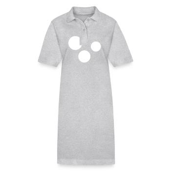 drei kreise kreis - Stanley/Stella Frauen Bio-Polokleid PAIGER - Grau meliert - Vorne