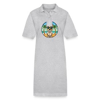 Lunettes de soleil Braque Saint Germain Dog Breed Cartoon - Robe polo bio PAIGER Stanley/Stella Femme - gris chiné - Devant