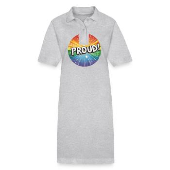 LGBTQ Proud - Stanley/Stella Frauen Bio-Polokleid PAIGER - Grau meliert - Vorne