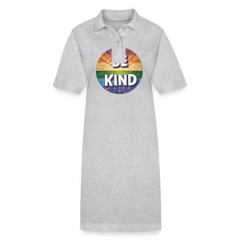 LGBTQ Soyez gentil - Robe polo bio PAIGER Stanley/Stella Femme - gris chiné - Devant