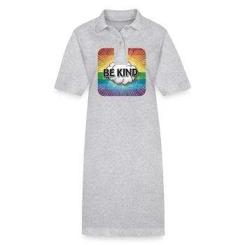 LGBTQ Be Kind - Stanley/Stella Frauen Bio-Polokleid PAIGER - Grau meliert - Vorne