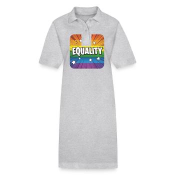 Égalité LGBTQ - Robe polo bio PAIGER Stanley/Stella Femme - gris chiné - Devant