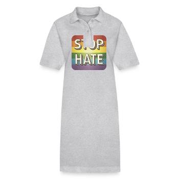 LGBTQ Stop à la haine - Robe polo bio PAIGER Stanley/Stella Femme - gris chiné - Devant