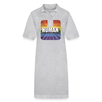 Humain LGBTQ - Robe polo bio PAIGER Stanley/Stella Femme - gris chiné - Devant