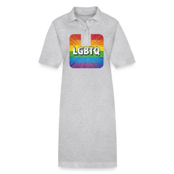 LGBTQ - Robe polo bio PAIGER Stanley/Stella Femme - gris chiné - Devant