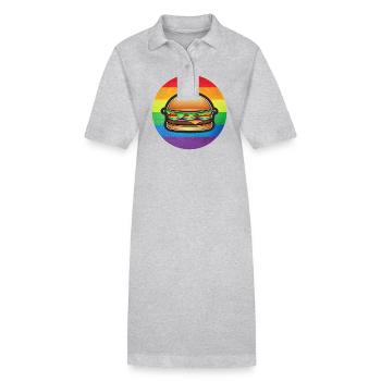 Hamburgers LGBTQ - Robe polo bio PAIGER Stanley/Stella Femme - gris chiné - Devant
