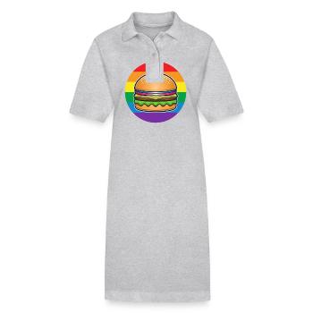 LGBTQ Hamburger - Stanley/Stella Frauen Bio-Polokleid PAIGER - Grau meliert - Vorne