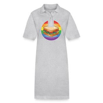 LGBTQ Sandwich - Stanley/Stella Frauen Bio-Polokleid PAIGER - Grau meliert - Vorne