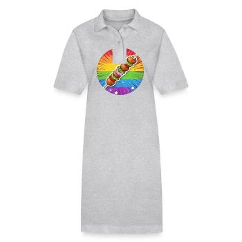 LGBTQ Kebab - Stanley/Stella Frauen Bio-Polokleid PAIGER - Grau meliert - Vorne