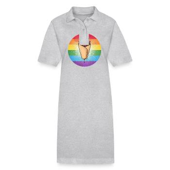 LGBTQ Kebab - Stanley/Stella Frauen Bio-Polokleid PAIGER - Grau meliert - Vorne