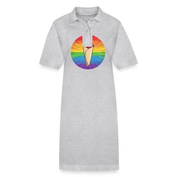 LGBTQ Kebab - Stanley/Stella Frauen Bio-Polokleid PAIGER - Grau meliert - Vorne