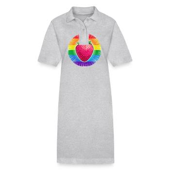 Fraise LGBTQ - Robe polo bio PAIGER Stanley/Stella Femme - gris chiné - Devant