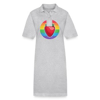 Fraise LGBTQ - Robe polo bio PAIGER Stanley/Stella Femme - gris chiné - Devant