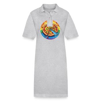 LGBTQ Pizza - Robe polo bio PAIGER Stanley/Stella Femme - gris chiné - Devant