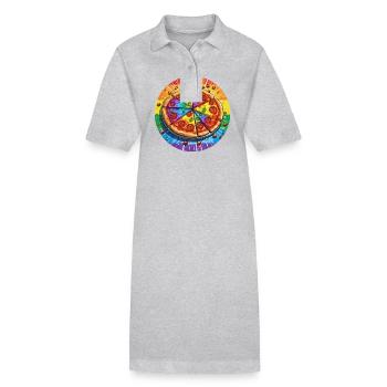 LGBTQ Pizza - Robe polo bio PAIGER Stanley/Stella Femme - gris chiné - Devant