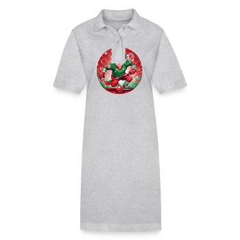 Weihnachtself Feldhockey - Stanley/Stella Frauen Bio-Polokleid PAIGER - Grau meliert - Vorne