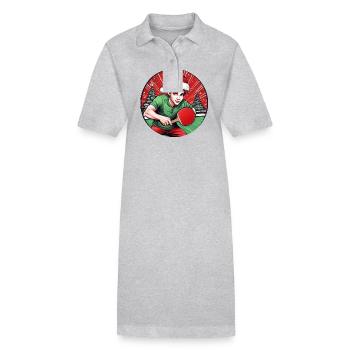 Weihnachtself Ping Pong - Stanley/Stella Frauen Bio-Polokleid PAIGER - Grau meliert - Vorne