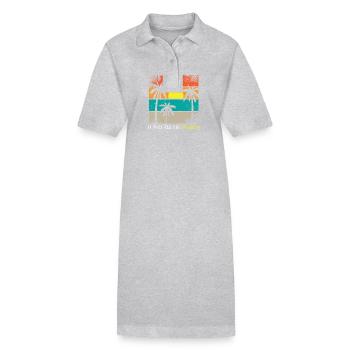 Ich kann nicht Urlaub machen - Stanley/Stella Frauen Bio-Polokleid PAIGER - Grau meliert - Vorne