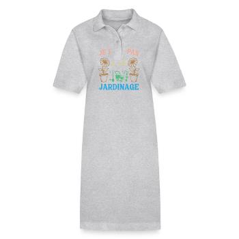 Ich kann nicht, ich habe Gartenarbeit - Stanley/Stella Frauen Bio-Polokleid PAIGER - Grau meliert - Vorne