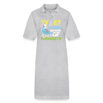 Tweet Dreams Are Made Of Parakeets - Stanley/Stella Frauen Bio-Polokleid PAIGER - Grau meliert - Vorne