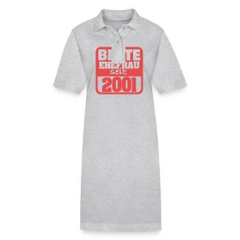 Verliebt 2001 - Stanley/Stella Frauen Bio-Polokleid PAIGER - Grau meliert - Vorne