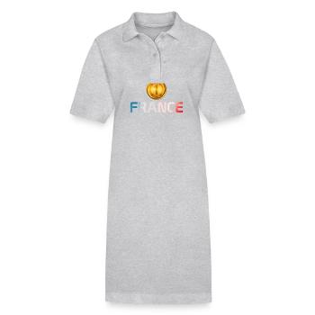Medal for the heroes and heroine in your life - Stanley/Stella PAIGER Organic Women’s Polo Dress - heather grey - Front