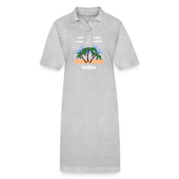 Insel Urlaub auf Ischia - Stanley/Stella Frauen Bio-Polokleid PAIGER - Grau meliert - Vorne