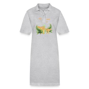 Chasseur de champignons - Robe polo bio PAIGER Stanley/Stella Femme - gris chiné - Devant
