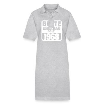 Amoureux 1968 - Robe polo bio PAIGER Stanley/Stella Femme - gris chiné - Devant