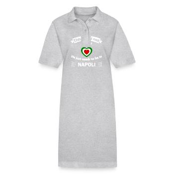 Heimweh nach Neapel - Stanley/Stella Frauen Bio-Polokleid PAIGER - Grau meliert - Vorne