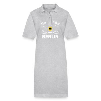 Ville natale de Berlin en Allemagne - Robe polo bio PAIGER Stanley/Stella Femme - gris chiné - Devant
