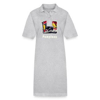 Pampelune, Espagne, Torero España - Robe polo bio PAIGER Stanley/Stella Femme - gris chiné - Devant