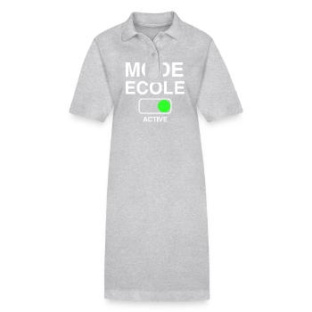 SCHOOL BACK TO SCHOOL FUNNY GIFT - Stanley/Stella PAIGER Organic Women’s Polo Dress - heather grey - Front
