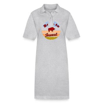 Reichtum und Unternehmer - Stanley/Stella Frauen Bio-Polokleid PAIGER - Grau meliert - Vorne