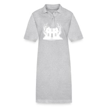 Étrange maison hantée d’Halloween - Robe polo bio PAIGER Stanley/Stella Femme - gris chiné - Devant