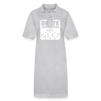Family 2006 - Stanley/Stella PAIGER Organic Women’s Polo Dress - heather grey - Front