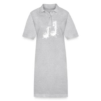 Fluid Flowing Music Sheet Music - Stanley/Stella PAIGER Organic Women’s Polo Dress - heather grey - Front