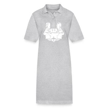 Proud pilots in flight suits - Stanley/Stella PAIGER Organic Women’s Polo Dress - heather grey - Front